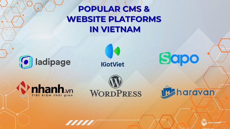 Comparison of popular CMS and website platforms in Vietnam for SEO, ecommerce, and business management
