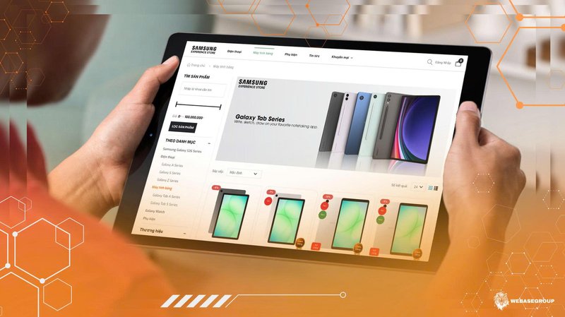 Samsung Experience Store website interface focused on user experience design
