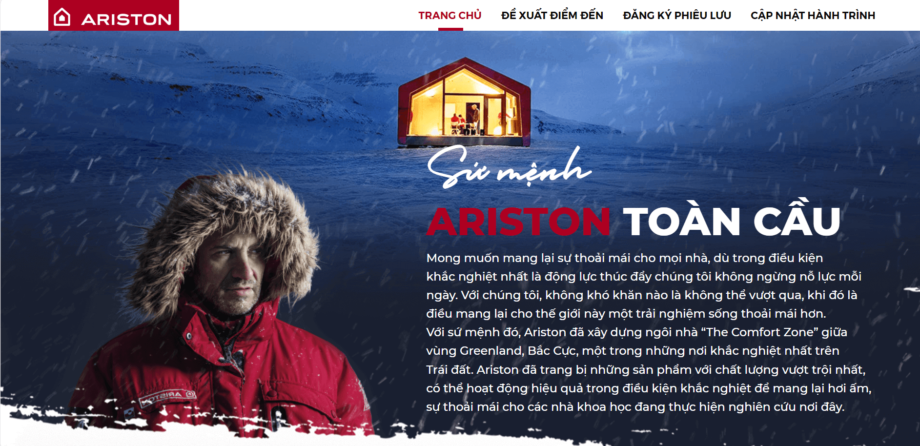 Ariston - Hành trình Khắc Nghiệt Campaign website